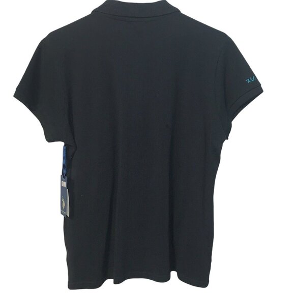 U.S. Polo Assn. Boys Short Sleeve 100% Cotton Polo XL (14) Shirt Black NWT READ - Picture 2 of 6